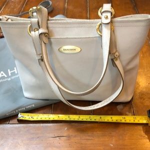Nice Brahman suede like white leather bag! 12x9x4